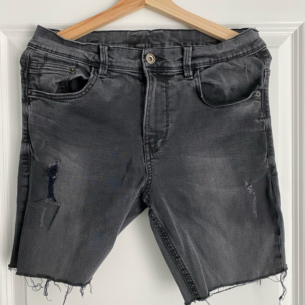 Distressed Black Medium Men Jeans